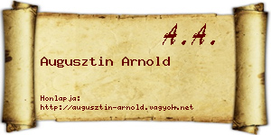 Augusztin Arnold névjegykártya