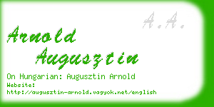 arnold augusztin business card
